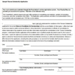 15 Scholarship Application Templates Free Sample Example Format