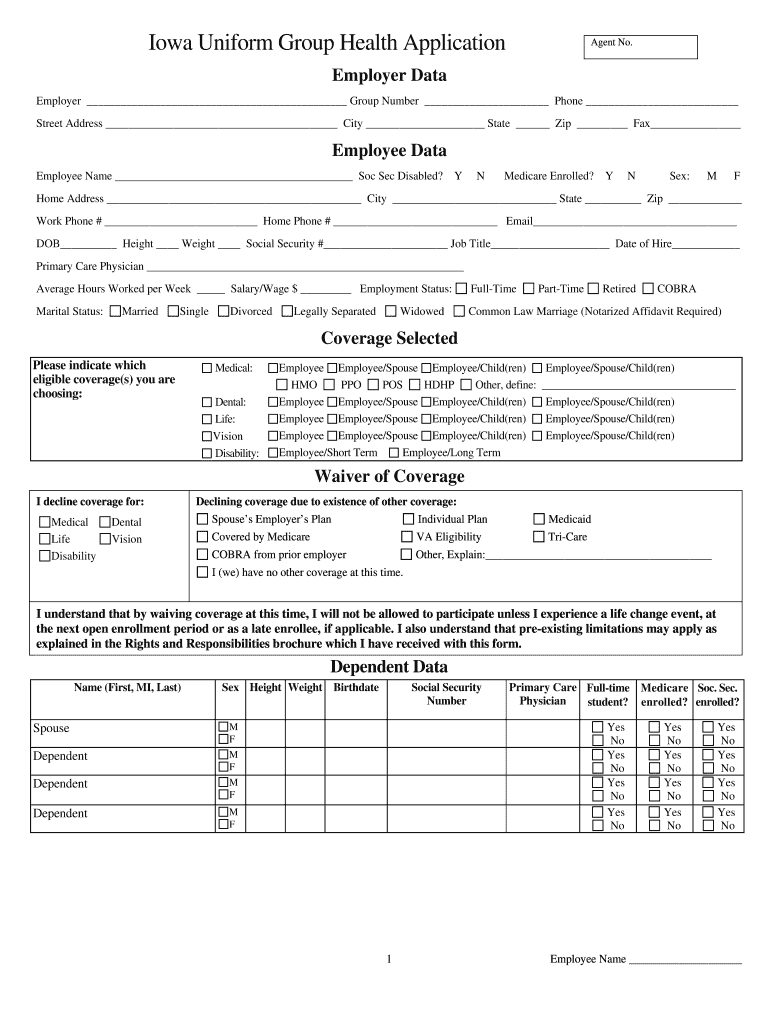 Iowa Uniform Application Fill Online Printable Fillable Blank Iowa Uniform Application Fill Online Printable Fillable Blank