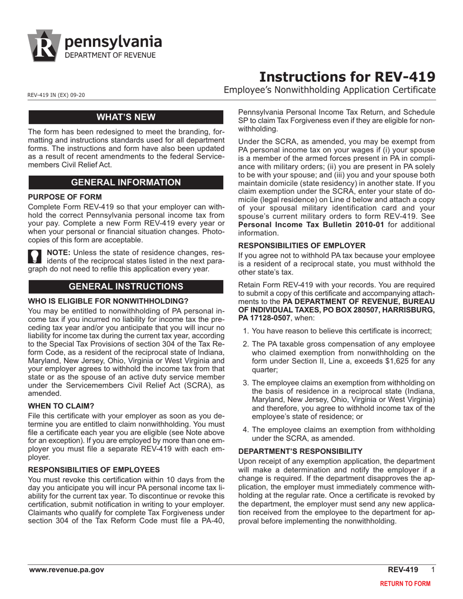 Form REV 419 Download Fillable PDF Or Fill Online Employee S Form REV 419 Download Fillable PDF Or Fill Online Employee s